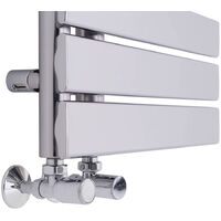 Designer Flat Towel Rail Radiator Bathroom Central Heating Chrome 1124 x 500mm