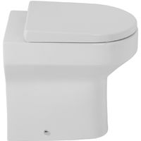 Comfort Height Housing Unit Bathroom Furniture Back to Wall Toilet Pan with Soft Close Seat