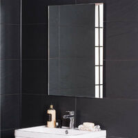 White Floor Standing 2 Drawer Vanity Sink Unit 600mm with Free Mirror