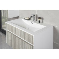 Vanity Unit Furniture Suite Wall Hung Tall Cabinet + Wall Mounted Vanity Basin Unit