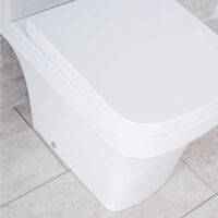 Short Projection Close Coupled Bathroom Toilet Cistern Soft Close Seat Compact Cloakroom WC