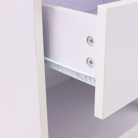NRG Chest of Drawers Bedroom Furniture Bedside Cabinet with Handle 1 Drawer White 40x36x47cm