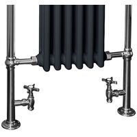 NRG Bathroom Cast Iron Radiator Traditional Heated Towel Rail Column Rads Anthracite 952 x 568mm