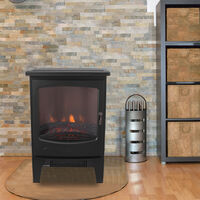 NRG Electric Fireplace Stove Heater with Fire Flame Effect Portable Fireplace Stove 1800W MAX