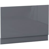 NRG Bath Panel Bathroom Moisture Resistant Wood MDF End Bath Panels Gloss Grey 800mm