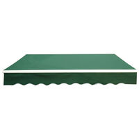 Greenbay 4.5x3m Garden Awning Replacement Fabric Top Cover Front Valance Green