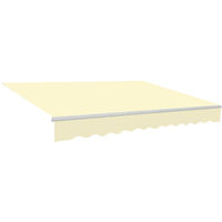 Greenbay 4.5x3m Garden Awning Replacement Fabric Top Cover Front Valance Cream
