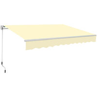 Greenbay 4.5x3m Garden Awning Replacement Fabric Top Cover Front Valance Cream