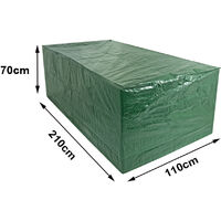 Greenbay Rectangular Garden Furniture Cover Dustproof Anti-UV Patio Dining Set Cover for Outdoor Table and Chair (210 x 110 x 70cm)
