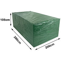 Greenbay Rectangular Garden Furniture Cover Dustproof Anti-UV Patio Dining Set Cover for Outdoor Table and Chair (280 x 206 x 108cm)