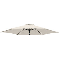 Greenbay Replacement Fabric Garden Parasol Canopy Cover for 2.5m 6 Arm Parasol - Cream