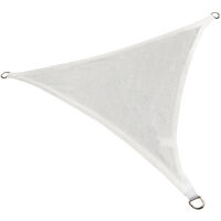 Green Bay Sun Shade Sail Triangle HDPE Breathable UV Block Sunscreen Awning Canopy with Free Rope 2x2x2m White