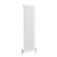 Traditional Cast Iron Style Radiator 1800x380mm Vertical 2 Column White
