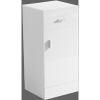 Bathroom Soft Close Cupboard and Drawer Storage Furniture Unit 300mm Gloss White