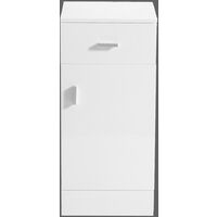Bathroom Soft Close Cupboard and Drawer Storage Furniture Unit 300mm Gloss White