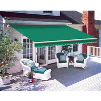 Retractable Green Garden Manual Patio Awning Canopy Sun Shade Shelter 2x1.5M