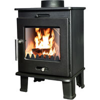 4.2KW Woodburning Stove Cast Iron Log Wood Burner Fireplace Eco Design Ready