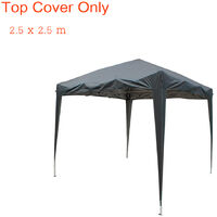 Garden Patio Gazebo Canopy Replacement Roof Top Cover 2.5x2.5m Anthracite