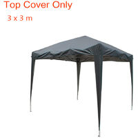 Garden Patio Gazebo Canopy Replacement Roof Top Cover 3x3m Anthracite
