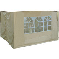 3x3m Pop Up Gazebo 4 Side Curtains Replacement Only Canopy Side Covers Beige