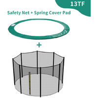 Greenbay 13FT Green Trampoline Replacement Spring Cover Padding Pad & Safety Net Enclosure Netting