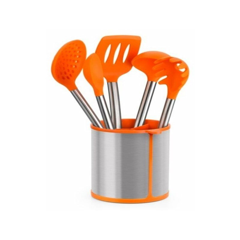 Juego Utensilios Coc Nylon-inox Mo Bra 5 Pz