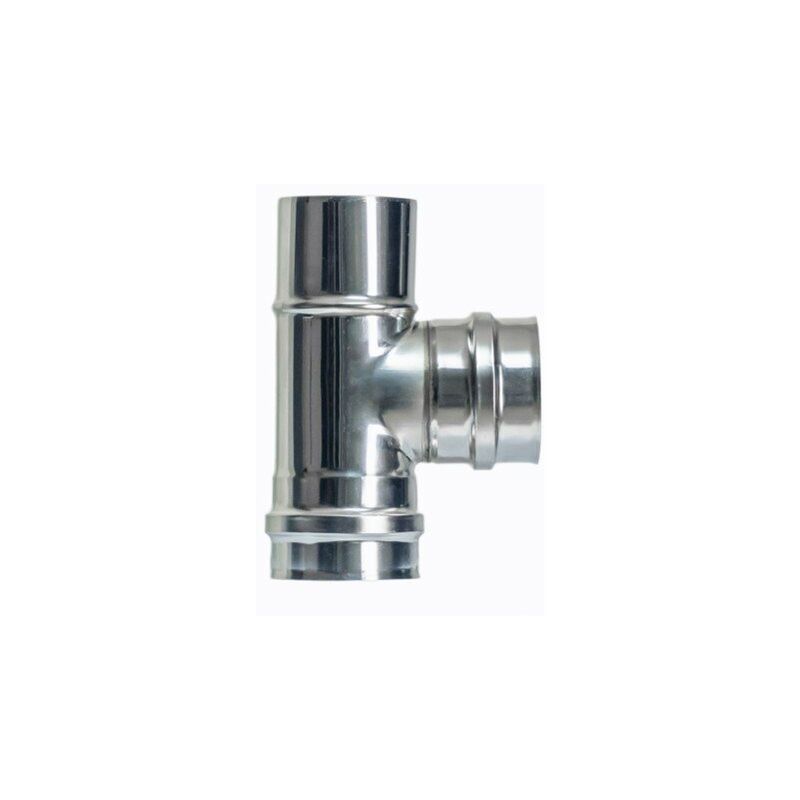 Te Estufa Pellet 90§ Ø80mm Inox Exojo