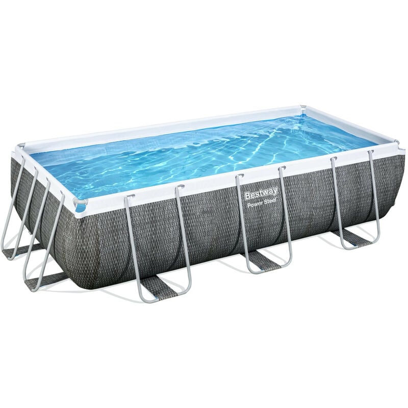 Piscina Pvc Rect 404x201x100cm Cart 6478lt Power Steel Ratan