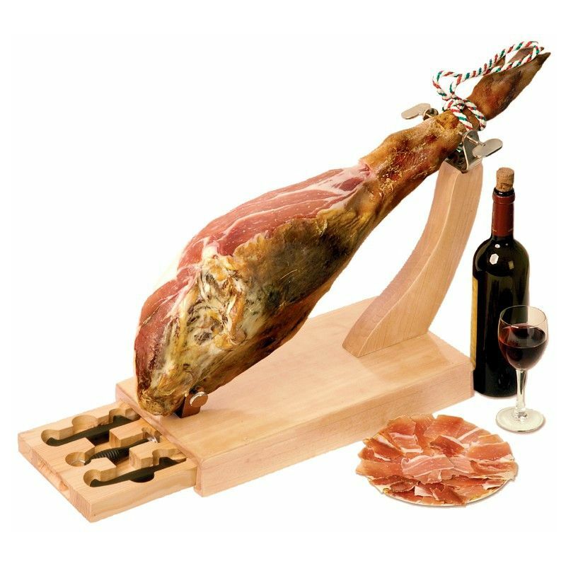 Jamonero 2cuchillos+chayra+tabla Corte Porta Cuchillos 2121