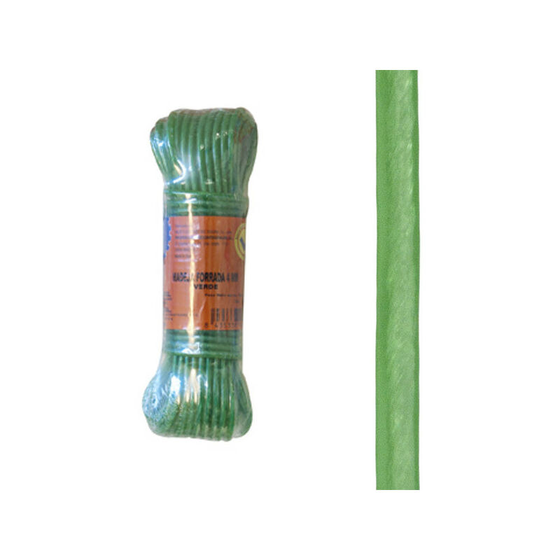 Cuerda Pe Forrada 4 Mm Verde 10 M