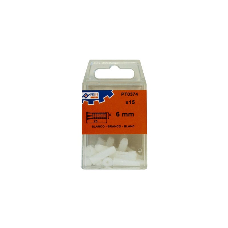 Taco Plastico Blanco C/15 Pzs 7 Mm