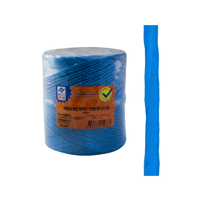 Cuerda Rafia 1 C.bobina Azul 750 G