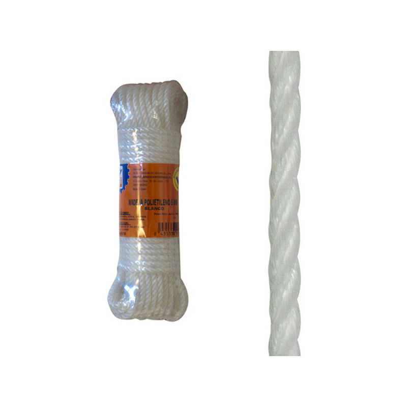 Cuerda Polietileno 5 Mm Blanco 15 M