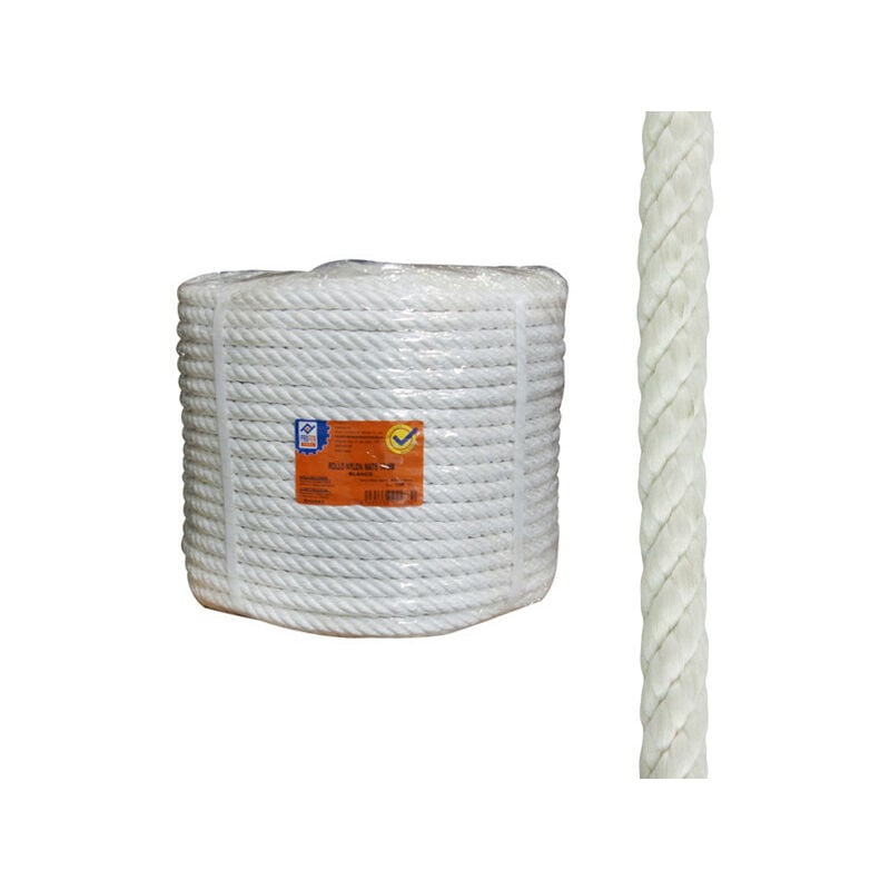 Cuerda Nylon Mate 10 Mm Blanco 100 M