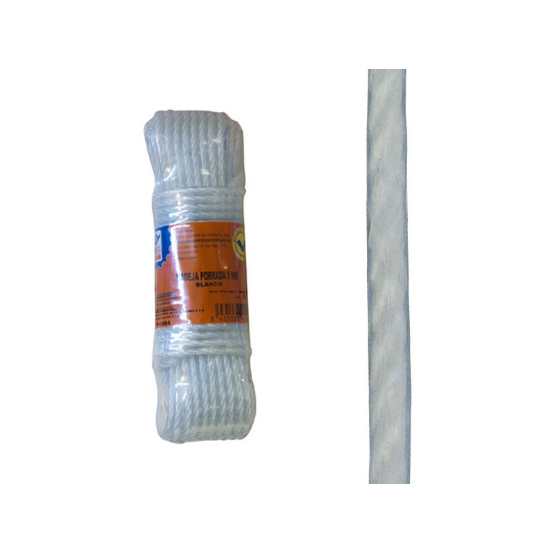 Cuerda Pe Forrada 5 Mm Blanco 15 M