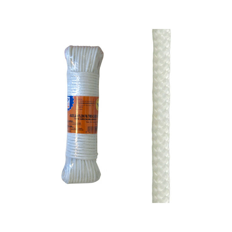 Cuerda Nylon Trenzado 4 Mm Bco 20 M