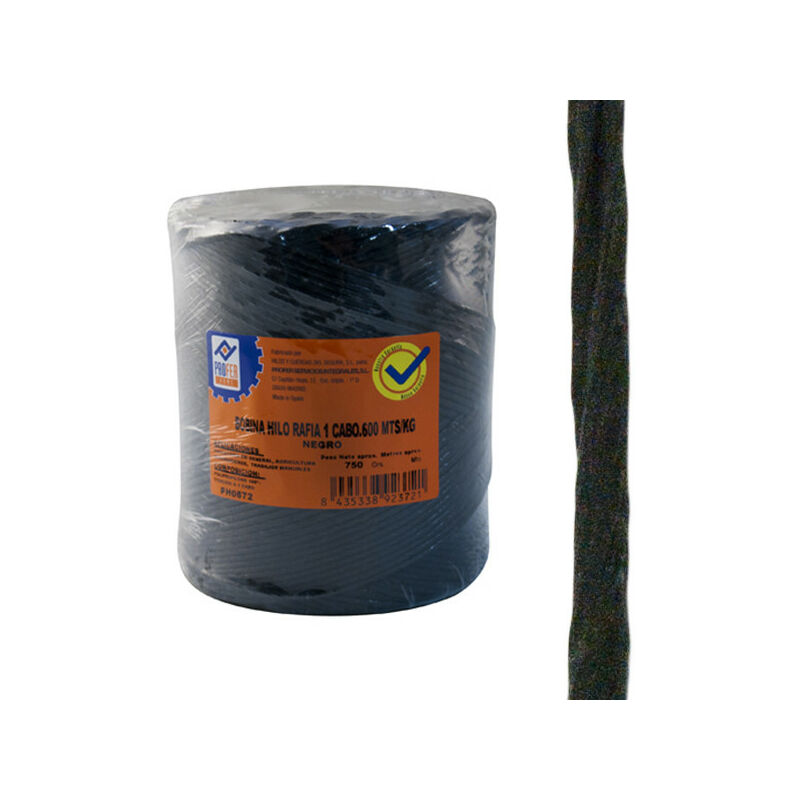 Cuerda Rafia 1 C.bobina Negro 120 G