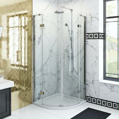 The Bath Co. Beaumont traditional 8mm hinged quadrant shower enclosure 900 x 900