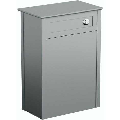 The Bath Co. Camberley satin grey back to wall toilet unit 570mm