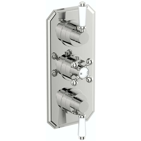 The Bath Co. Camberley triple thermostatic shower valve