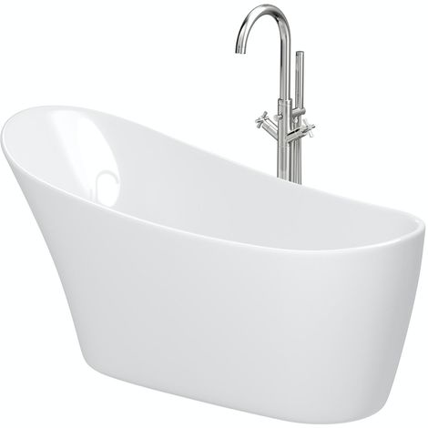 Mode Hardy freestanding bath & tap pack with Tate bath filler