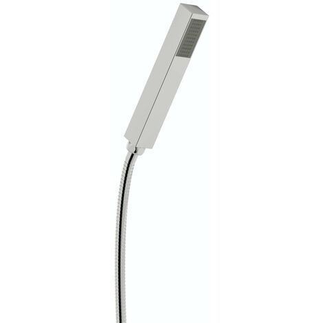 Orchard Simple square shower head and hose - Chrome