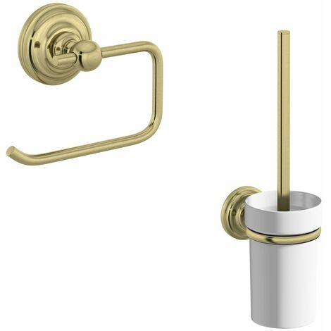 Accents 1805 gold 2 piece toilet accessory pack