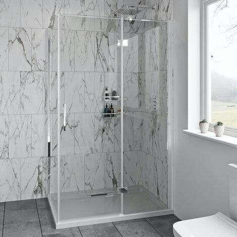 Mode Cooper 8mm hinged easy clean shower enclosure 900 x 800