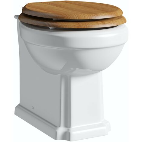 Orchard Dulwich back to wall toilet with MDF oak soft close seat