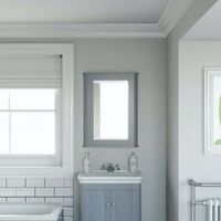The Bath Co. Beaumont powder blue bathroom mirror 780 x 490mm