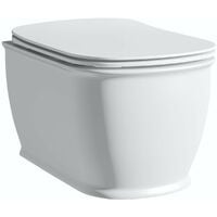 The Bath Co. Beaumont wall hung toilet with soft close seat - White