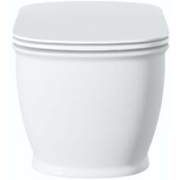 The Bath Co. Beaumont wall hung toilet with soft close seat - White