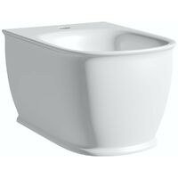 The Bath Co. Beaumont wall hung bidet with fixings with wall mounting bidet frame