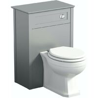 The Bath Co. Camberley satin grey back to wall toilet unit 570mm